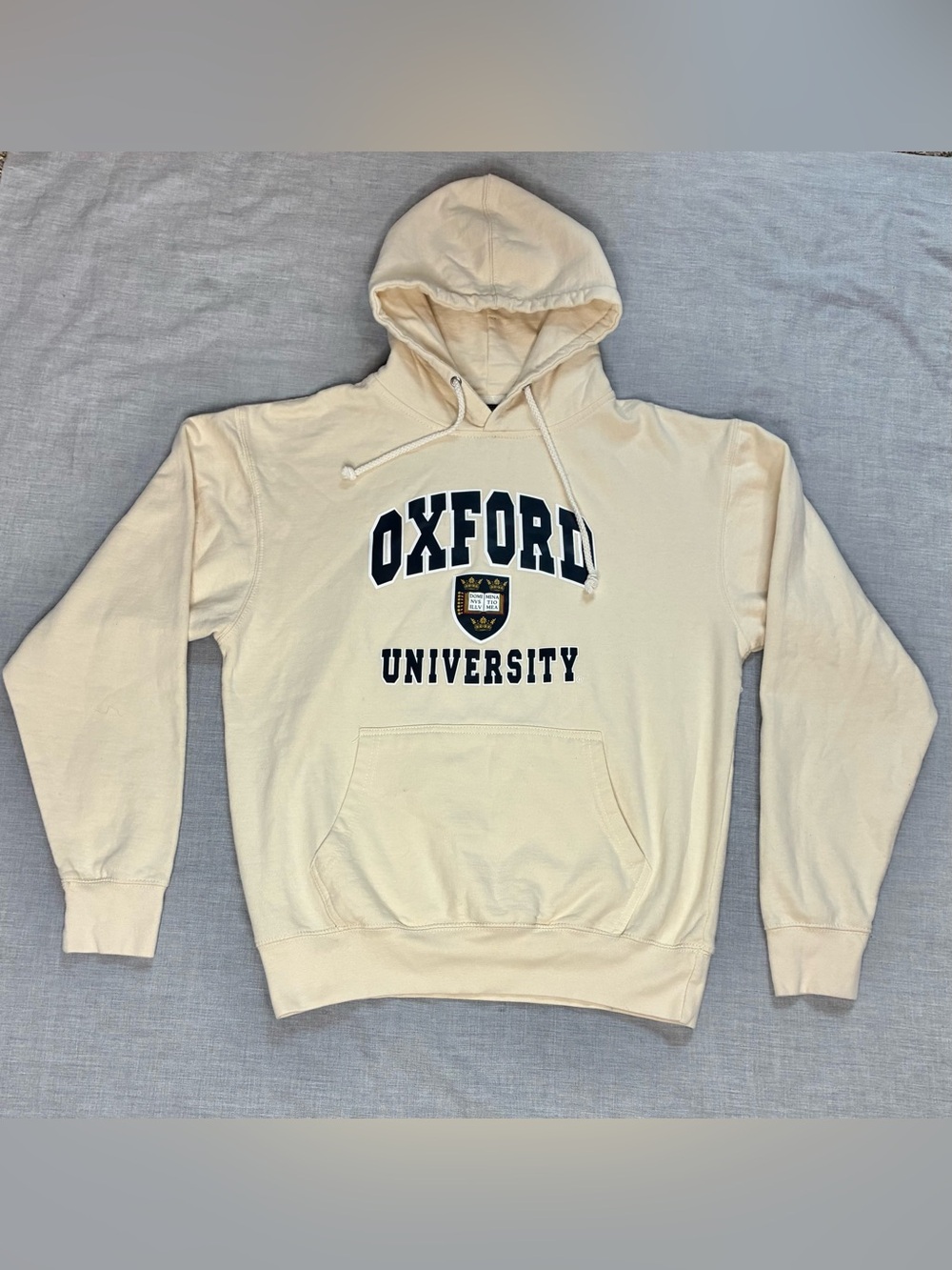 Oxford University Cream Hooded Sweatshirt